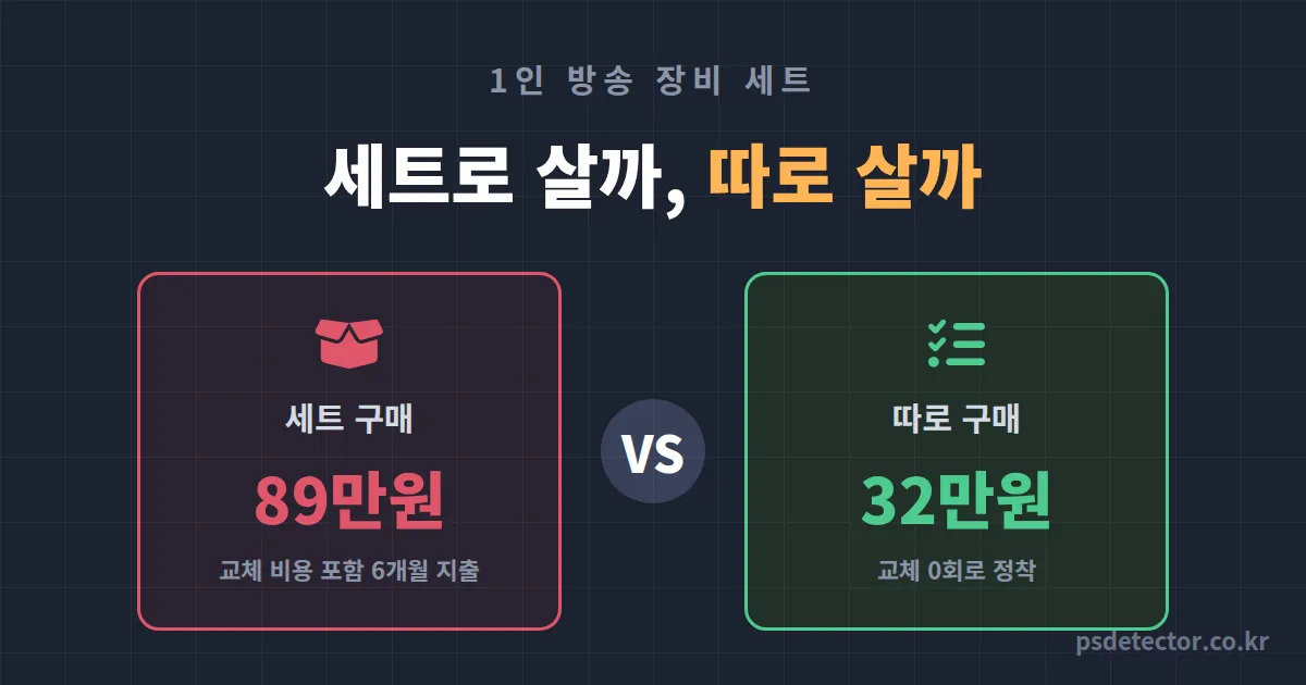 1인 방송 장비 세트로 시작해도 될까? 68만원 패키지 절반 되판 BJ와 32만원으로 따로 모은 BJ의 6개월 차이
