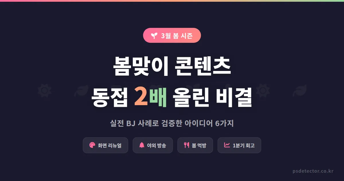 3월 방송 봄맞이 콘텐츠 기획, 동접 2배 높인 BJ 3명이 실제로 쓴 아이디어 6가지