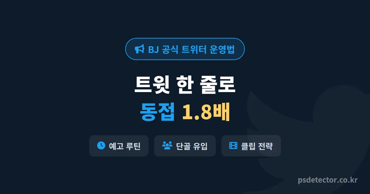 BJ 공식 트위터 운영법, 팔로워 0명에서 라이브 유입 만든 BJ 3명의 실전 루트