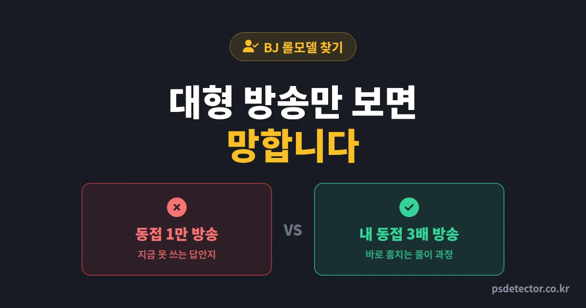 BJ 롤모델 찾기 왜 대형 방송만 보면 망할까, 동접 8명에서 31명 만든 BJ 2명의 벤치마킹 루트