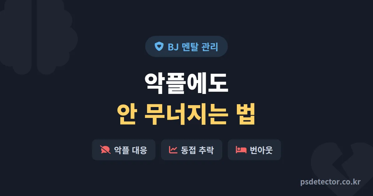 BJ 멘탈 관리 어떻게 하나, 악플과 동접 추락에도 안 무너진 BJ 3명의 회복 루트