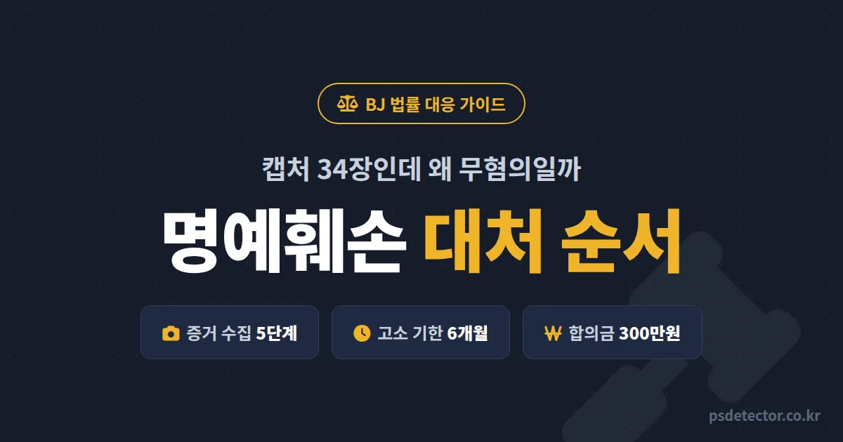 BJ 명예훼손 대처 캡처만 하면 왜 무혐의 날까, 합의금 300만원 받은 BJ 2명의 증거 수집 순서