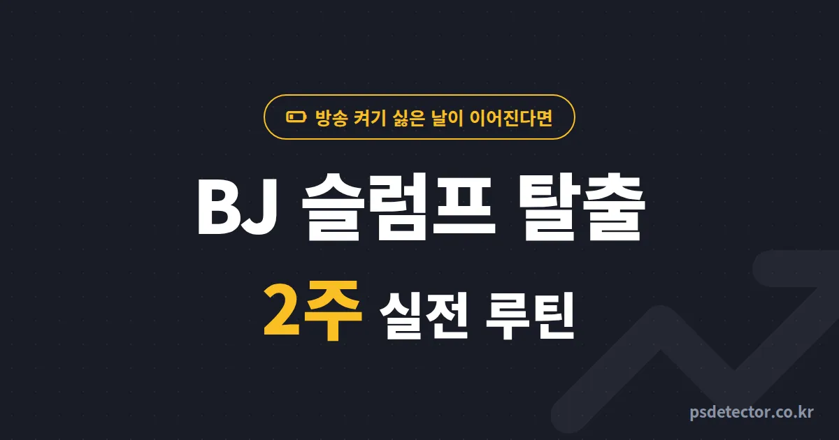 BJ 슬럼프 탈출 어디서부터 시작할까, 방송 접기 직전이던 BJ 2명이 2주 만에 되돌린 루틴