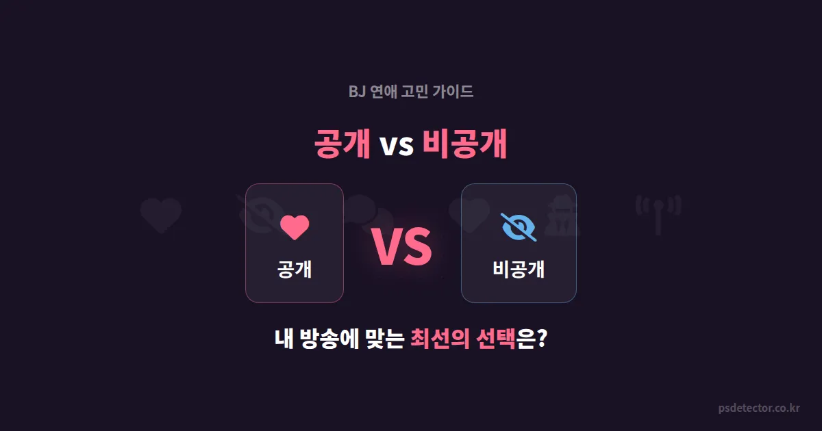 BJ 연애 공개 해야 하나? 공개 vs 비공개, 실제 BJ 사례로 본 최선의 선택