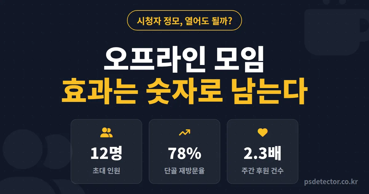 BJ 오프라인 모임 효과 진짜 있을까, 정모 1번으로 단골 이탈 잡은 BJ 2명의 8주 전후 기록