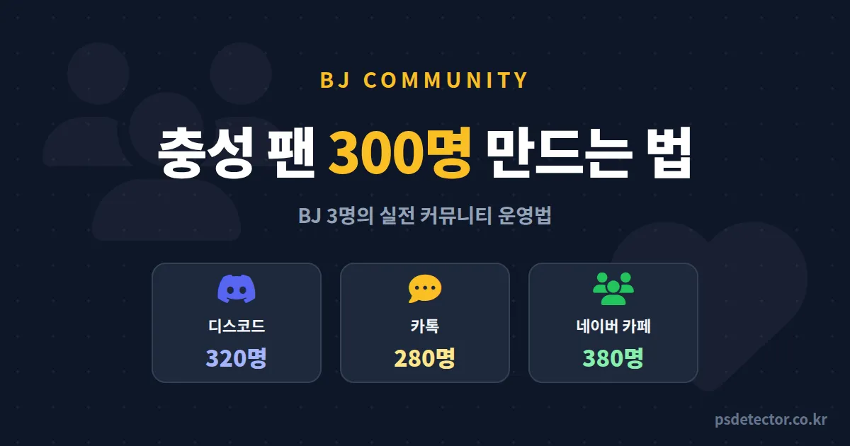 BJ 커뮤니티 관리 어떻게 시작할까, 디스코드 충성 팬 300명 만든 BJ 3명의 실전 루트