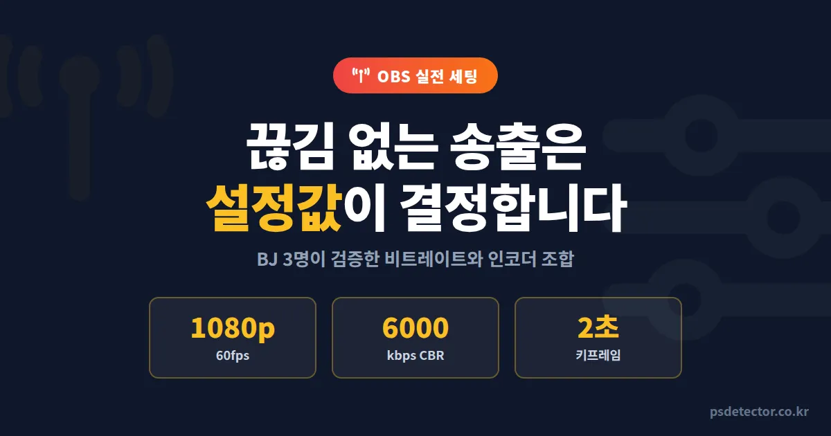 OBS 송출 설정 방법, 비트레이트 잘못 잡은 BJ 3명이 동접 절반 잃은 진짜 이유