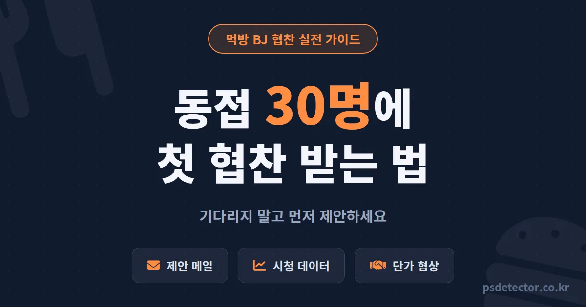먹방 협찬 받는 방법, 동접 30명에 첫 제안 받은 BJ 2명이 밟은 5단계 실전 루트