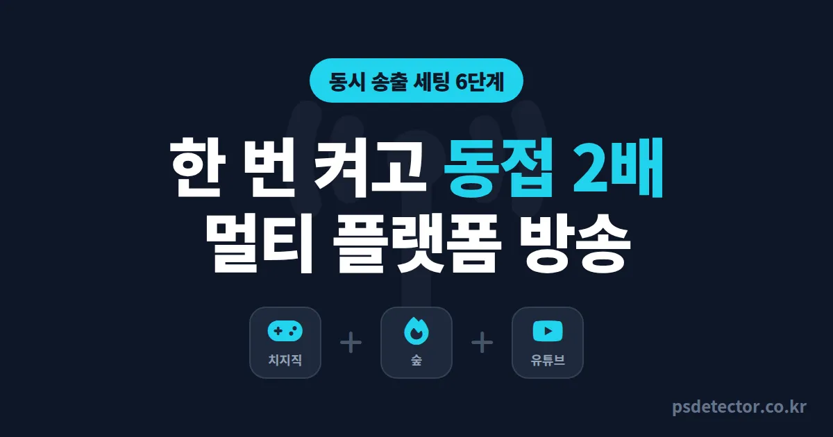 멀티 플랫폼 방송 방법 6단계, 송출 끊김 없이 동접 2배 만든 BJ 3명의 실전 세팅 루트