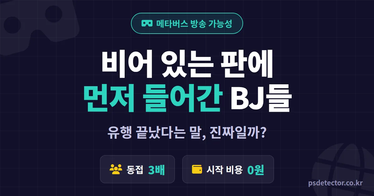 메타버스 방송 가능성 지금 시작해도 될까, VR챗으로 동접 3배 만든 BJ 2명이 잡은 기회 3가지