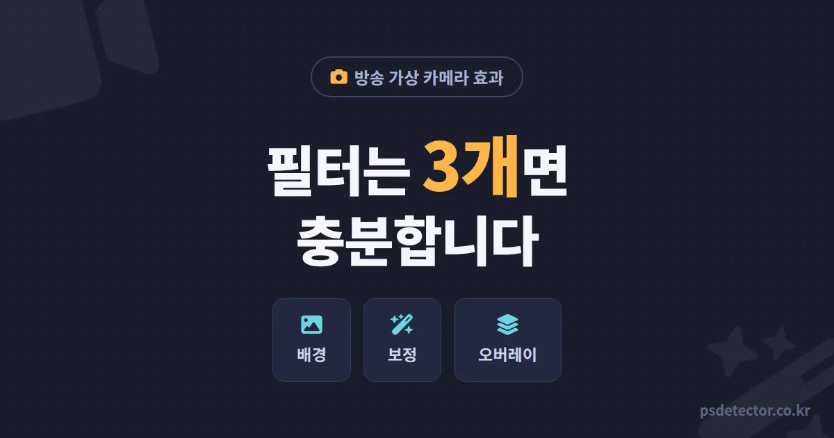 방송 가상 카메라 효과 몇 개까지 써야 할까, 필터 7개 쓰다 화면 뭉갠 BJ 2명이 3개로 줄인 세팅 루트