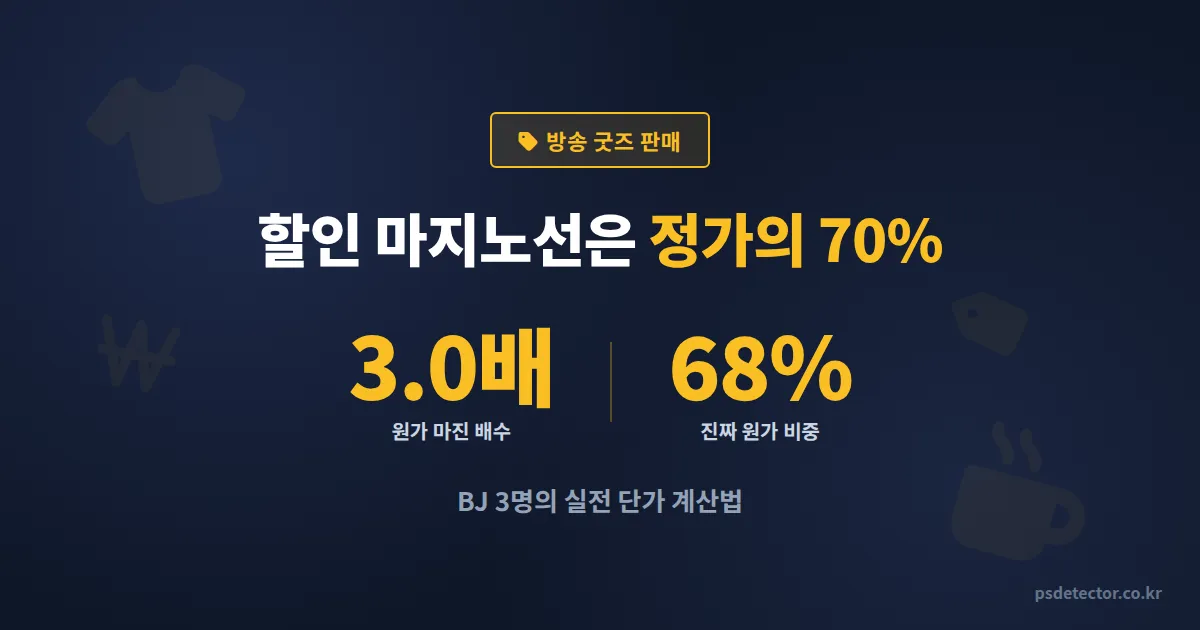 방송 굿즈 판매 가격 책정 5단계, 30% 할인해도 손해 안 본 BJ 3명의 단가 계산법
