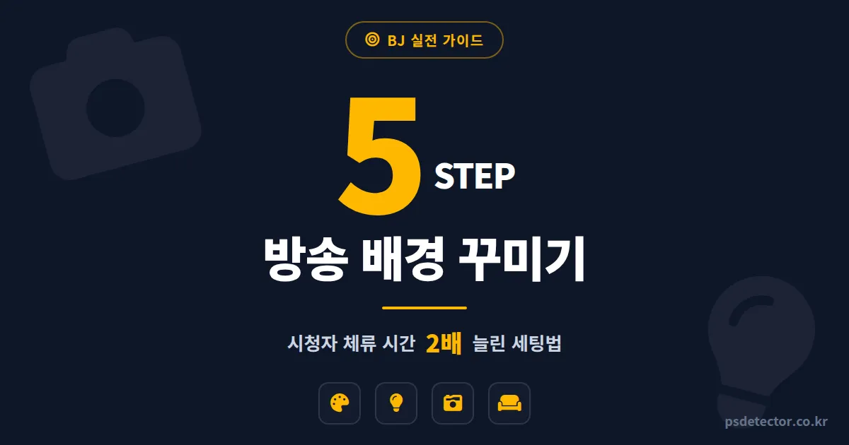 방송 배경 꾸미기 5단계, 시청자 체류 시간 2배 늘린 BJ 3명의 실전 세팅법