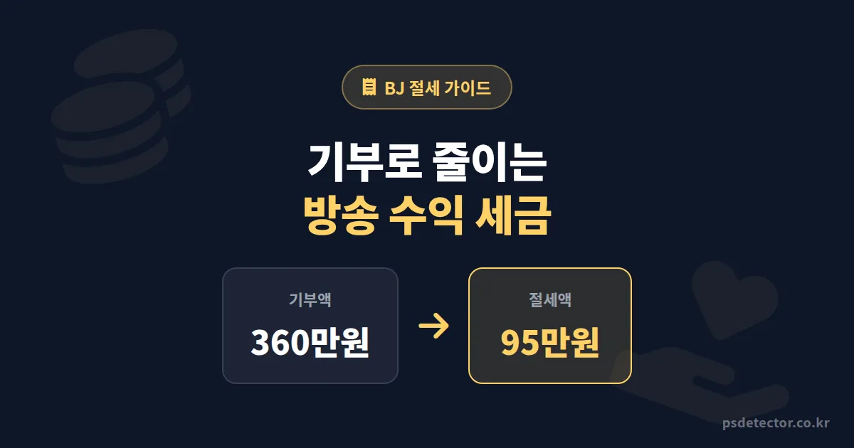 방송 수익 기부 세금 혜택, 후원받은 BJ가 기부로 세금 줄인 3가지 실전 방법