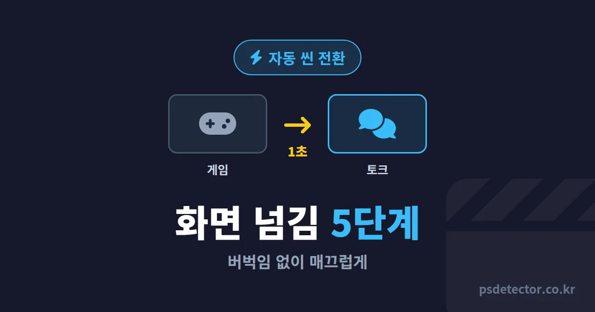 방송 자동 씬 전환 설정 5단계, 화면 넘김 어색하던 BJ 3명이 매끄럽게 바꾼 실전 세팅법
