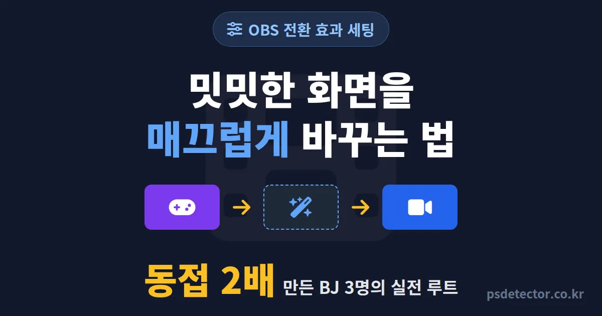 방송 전환 효과 만들기 7단계, 밋밋하던 화면에 몰입감 더해 동접 2배 만든 BJ 3명의 실전 루트