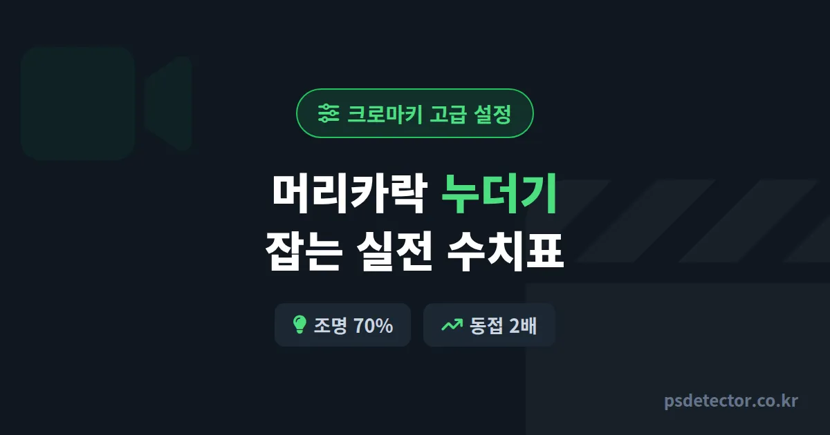 방송 크로마키 고급 설정, 머리카락 누더기 잡고 동접 2배 만든 BJ 3명의 실전 키 세팅 루트