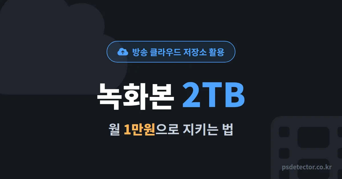 방송 클라우드 저장소 활용, 월 1만원으로 녹화본 2TB 지키고 편집 2배 빨라진 BJ 2명의 세팅 루트