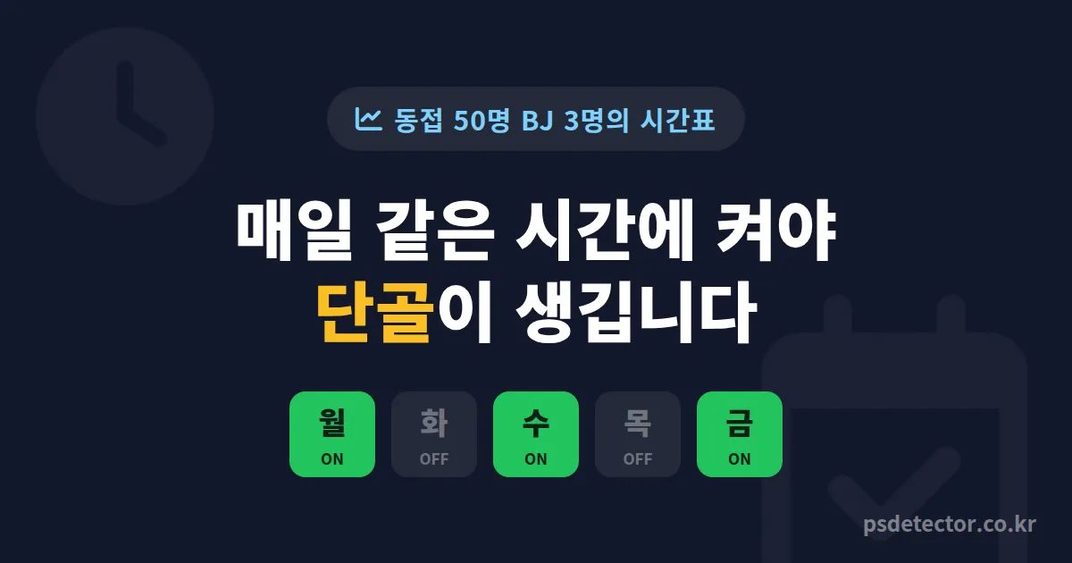 방송 타임테이블 설정 안 하면 단골이 안 생긴다, 동접 50명 모은 BJ 3명의 시간표 짜는 법