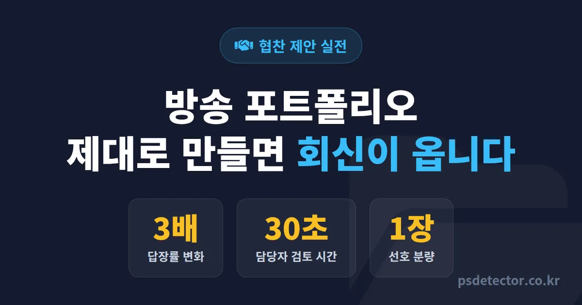 방송 포트폴리오 만들기, 협찬 제안 답장률 3배 올린 BJ 3명의 실전 정리 루트