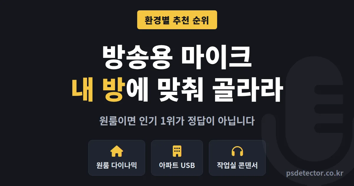방송용 마이크 인기 순위, 방음 안 된 원룸에서 후원 채팅 늘린 BJ 3명의 선택표