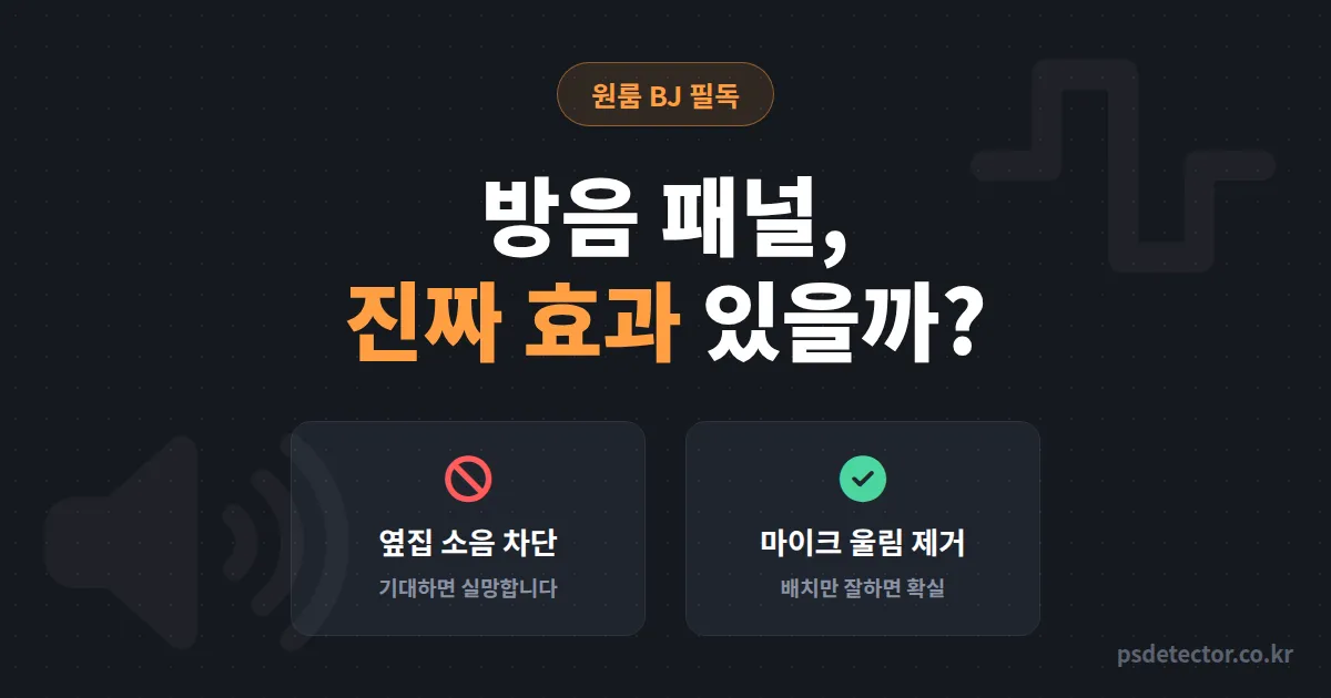 방송용 방음 패널 효과 있을까? 원룸에 40장 붙이고 후회한 BJ 2명이 찾은 진짜 답