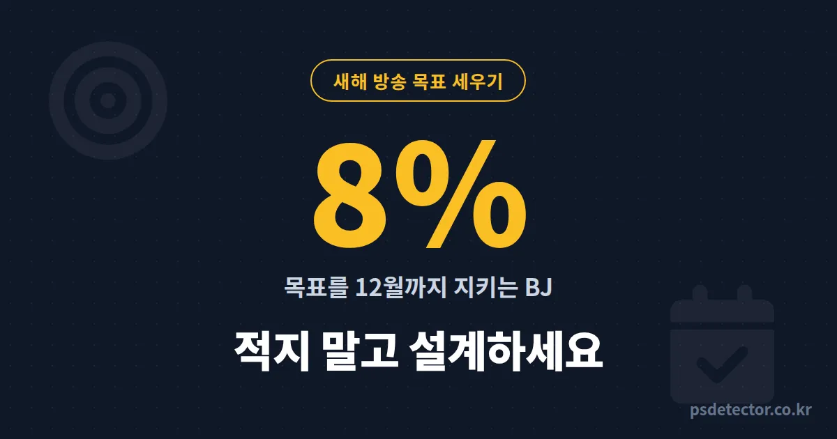 새해 방송 목표 세우기 왜 2월이면 흐지부지될까, 목표 노트 한 장으로 1년 완주한 BJ 2명의 설계 루트