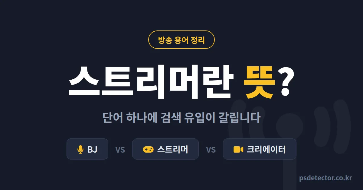 스트리머란 뜻 어디서 온 말일까? BJ와 크리에이터 사이에서 호칭 정하는 법까지 한 번에 짚어드립니다