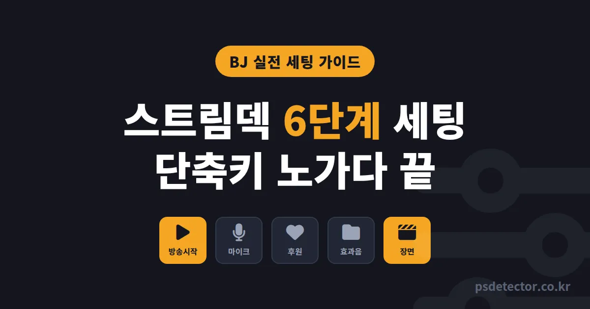 스트림덱 설정 가이드, 첫 연결부터 프로필 분리까지 막힘없이 끝낸 BJ 3명의 실전 세팅 루트