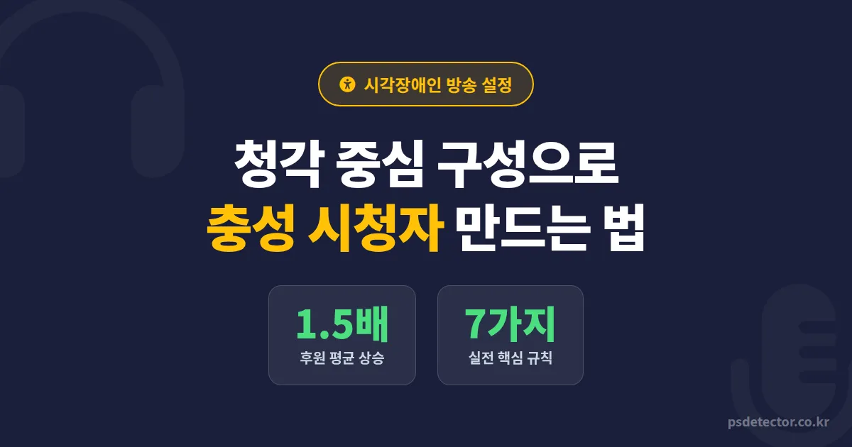 시각장애인 위한 방송 설정 핵심 7가지, 화면 해설 도입 후 후원 1.5배 늘린 BJ 사례