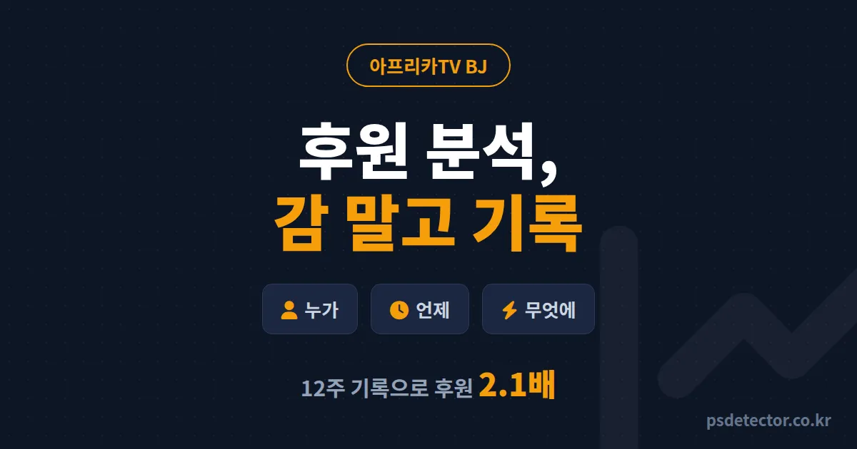 아프리카TV BJ 후원 분석 어떻게 시작할까, 감으로 방송하던 BJ 2명이 후원 2배 만든 기록 루트