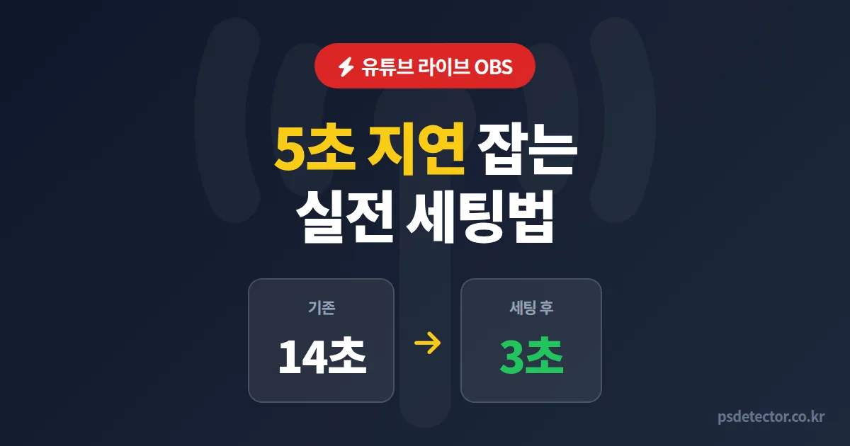 유튜브 라이브 OBS 설정 지연 시간 줄이기, 채팅 반응 5초 빨라진 BJ 3명의 실전 세팅법