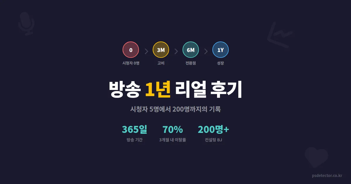 인터넷방송 1년 해본 후기, 시청자 5명에서 200명까지 달라진 것들