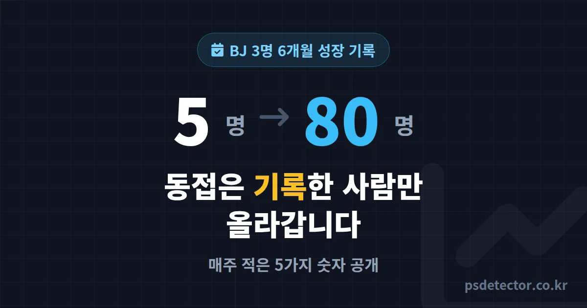 인터넷방송 6개월 성장 기록, 동접 5명에서 80명까지 BJ 3명이 매주 적은 지표 공개