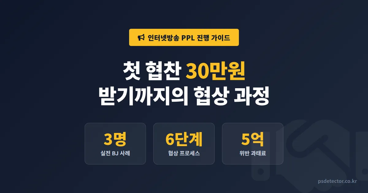인터넷방송 PPL 진행 가이드, 첫 협찬 30만원 받은 BJ 3명의 실전 협상 과정