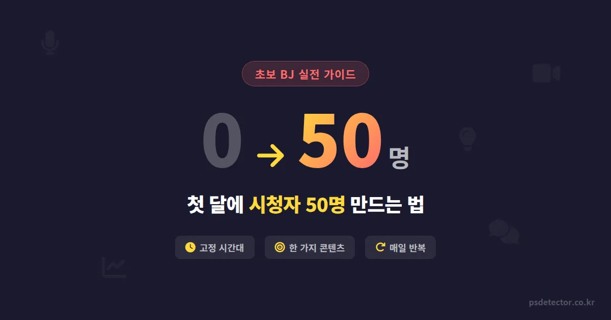 인터넷방송 초보 가이드, 시청자 0명인 첫 달을 넘기는 현실적인 방법 5가지