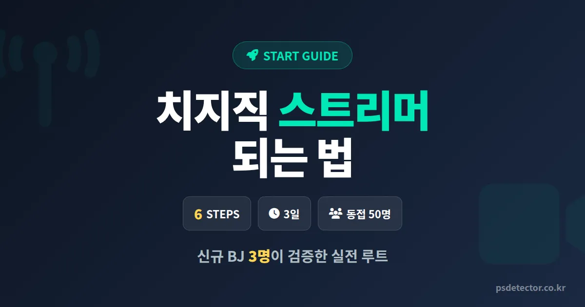 치지직 스트리머 되는 법 6단계, 첫 송출 3일 만에 동접 50명 만든 BJ 3명의 실전 루트