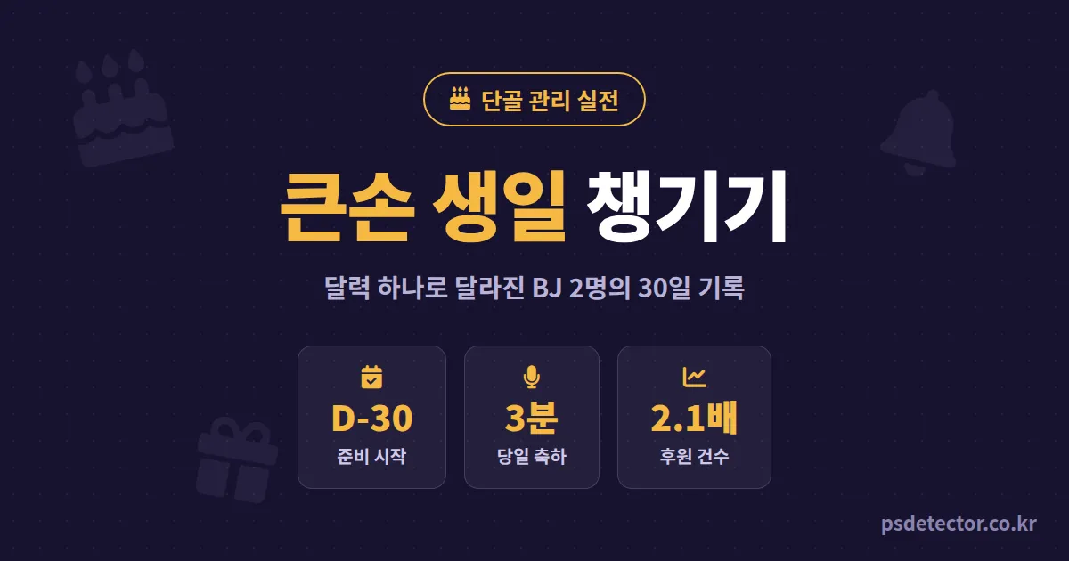 큰손 생일 챙기기 어떻게 시작할까, 생일 달력 하나로 후원 2.1배 만든 BJ 2명의 30일 준비 루트