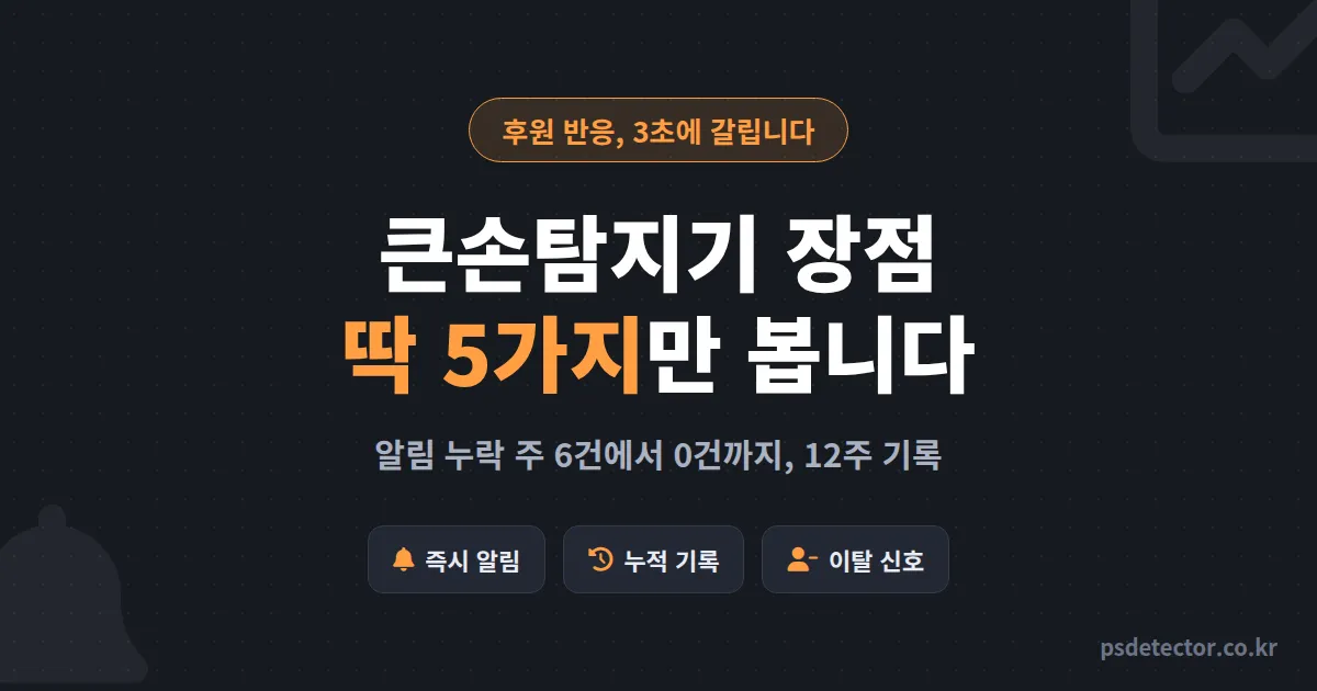 큰손탐지기 장점 5가지, 알림 놓치던 동접 45명 BJ가 후원 반응 3초로 줄인 지점