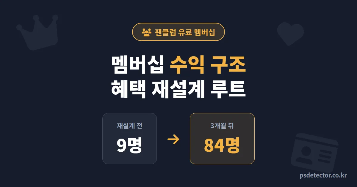 팬클럽 유료 멤버십 수익 구조 왜 열어도 월 3만원일까, 구독 9명을 84명으로 만든 BJ 2명의 혜택 재설계 루트