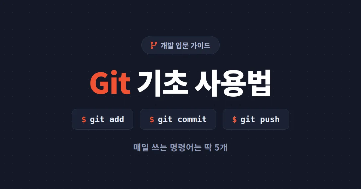 Git 기초 사용법 완벽 정리 - 설치부터 커밋, 브랜치 협업까지 한 번에 배우는 입문 가이드