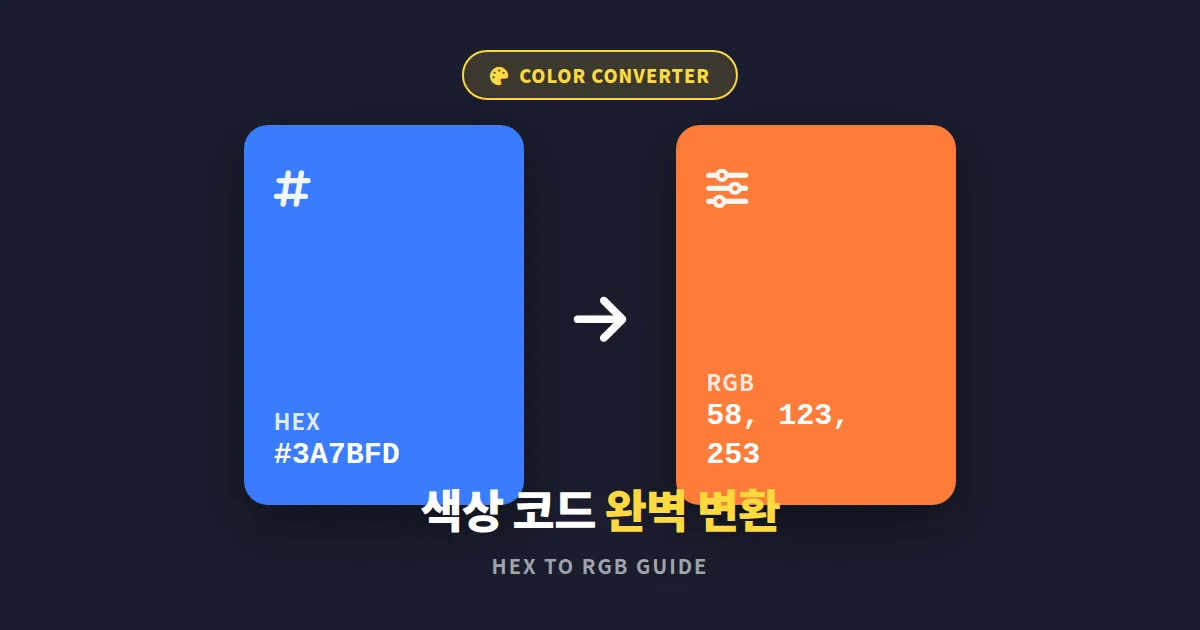 HEX to RGB 변환 완벽 가이드 - 색상 코드 변환 원리부터 실전 활용까지 | 인터넷방송 커뮤니티
