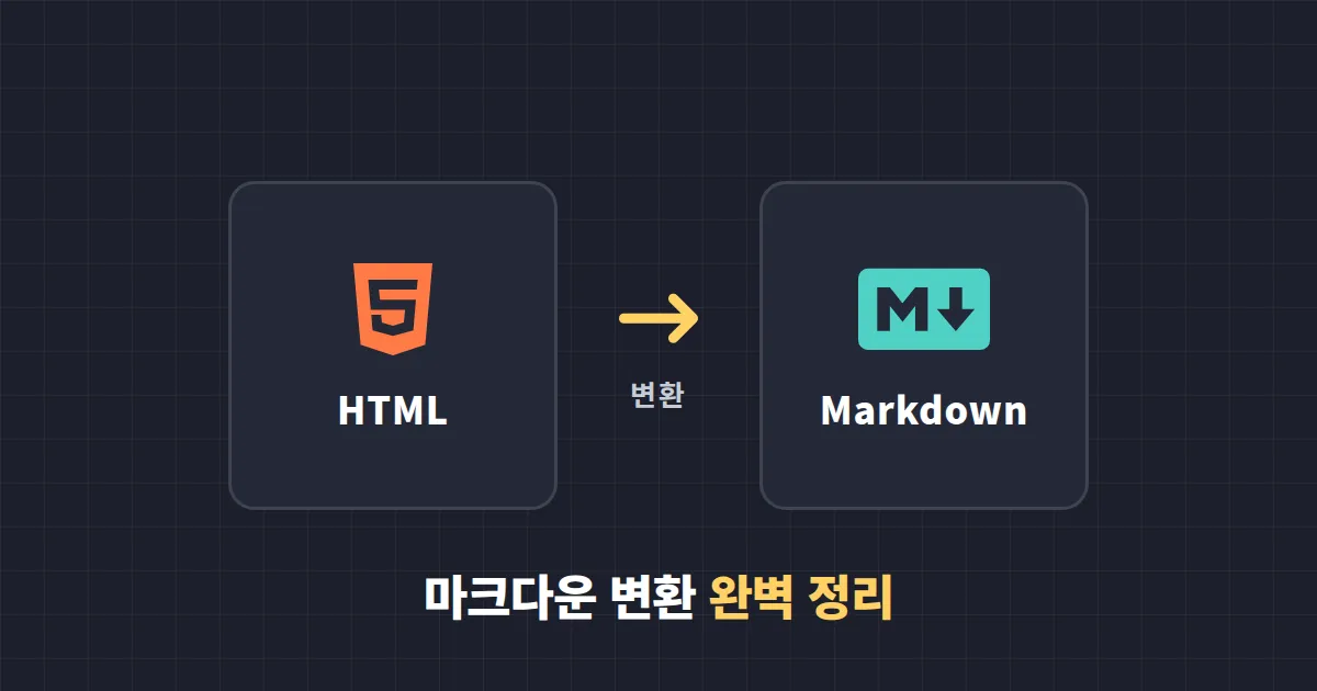 HTML to 마크다운 변환 방법 총정리 - 온라인 도구부터 Pandoc, Turndown까지