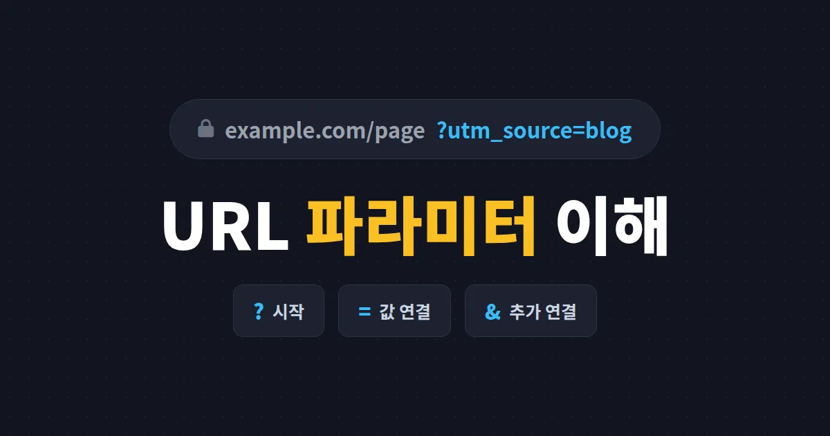 URL 파라미터 이해하기 - 물음표 뒤 주소의 의미부터 UTM 추적 원리까지 한번에 정리