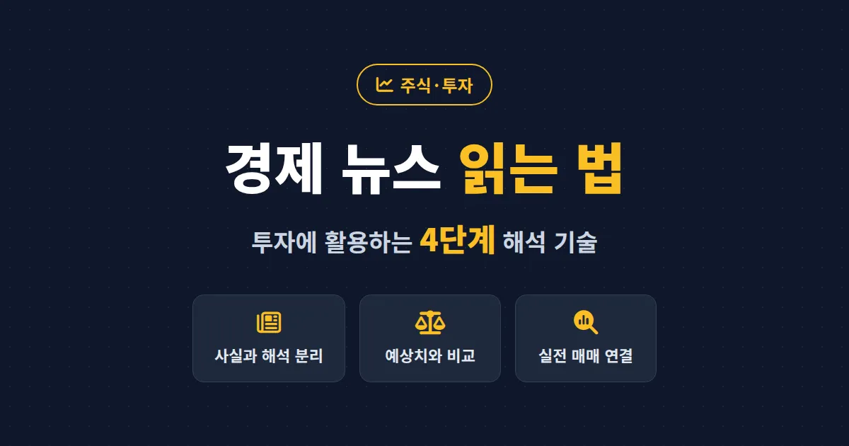 경제 뉴스 읽는 법 투자에 활용하는 4단계, 초보자도 시장 흐름이 보이는 해석 기술