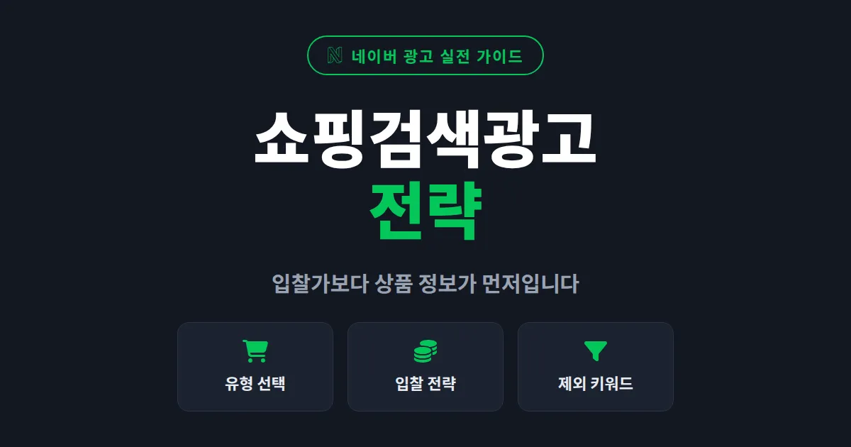 네이버 쇼핑검색광고 전략 완벽 가이드 - 상품형부터 브랜드형까지 매출 올리는 실전 운영법