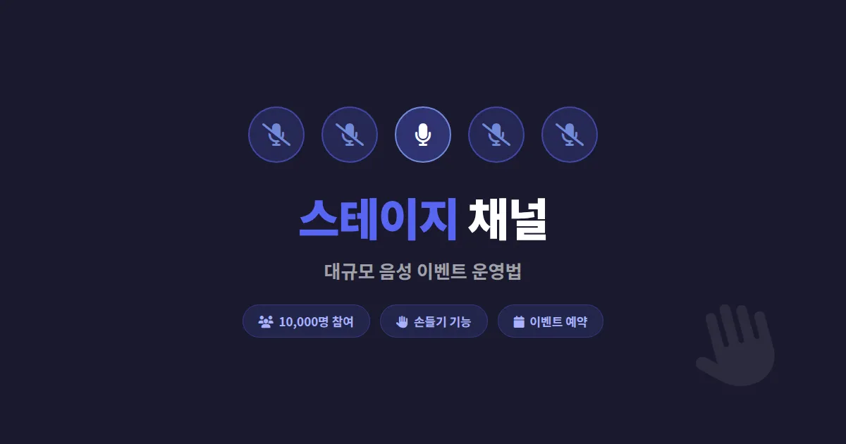 디스코드 스테이지 채널 활용법 - 대규모 음성 이벤트로 커뮤니티 키우는 방법