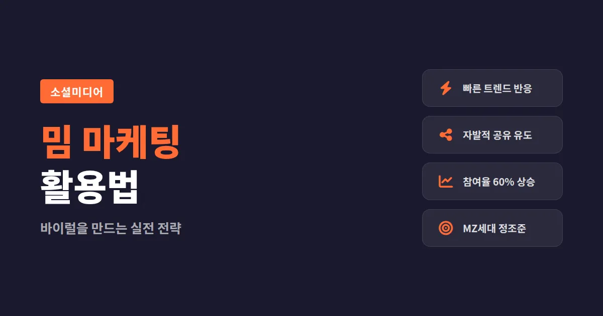 밈 마케팅 활용법 - 소셜미디어에서 바이럴 콘텐츠를 만드는 실전 전략 가이드