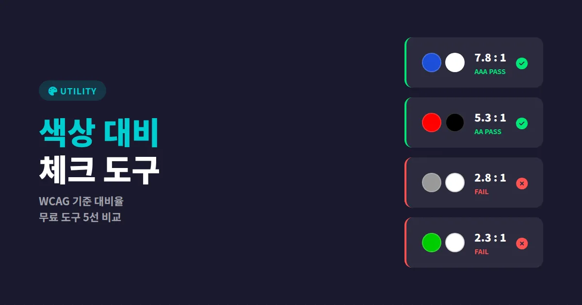 색상 대비 체크 도구 추천과 사용법 - 웹 접근성 필수 가이드