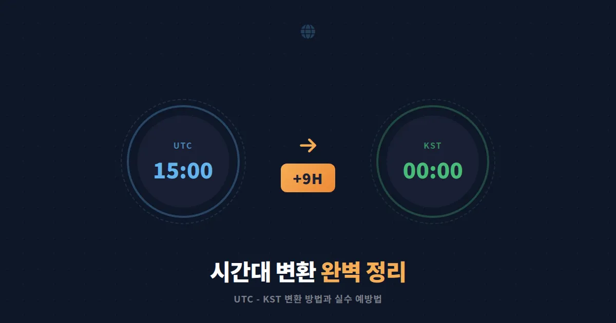 시간대 UTC KST 변환 방법 총정리 - 헷갈리는 시차 계산 한번에 해결하기